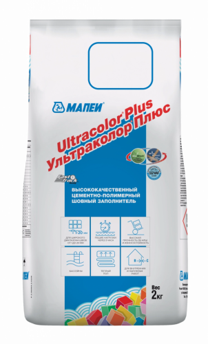 Высококачественная быстросхватывающаяся и быстросохнущая модифицированная полимерами затирка Mapei Ultracolor Plus, 2 кг