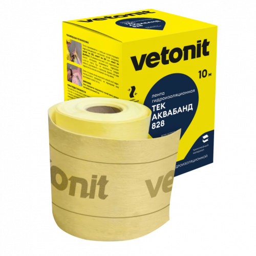 Эластичная изоляционная лента Vetonit тек АкваБанд 828, 10 м