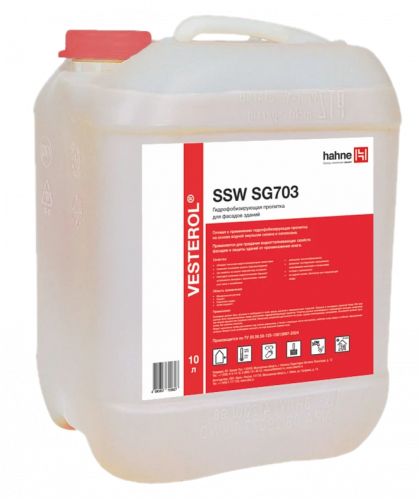 Гидрофобизирующая пропитка для фасадов зданий VESTEROL SSW SG703, 10 л